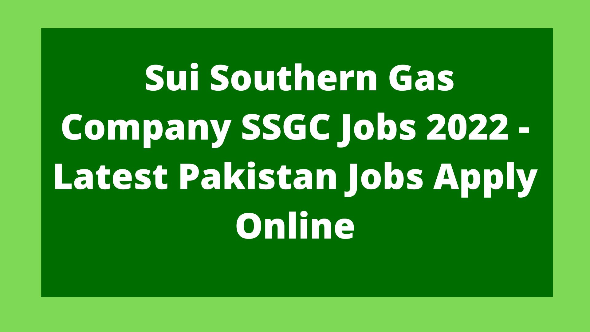 Sui gas jobs 2022-2023
